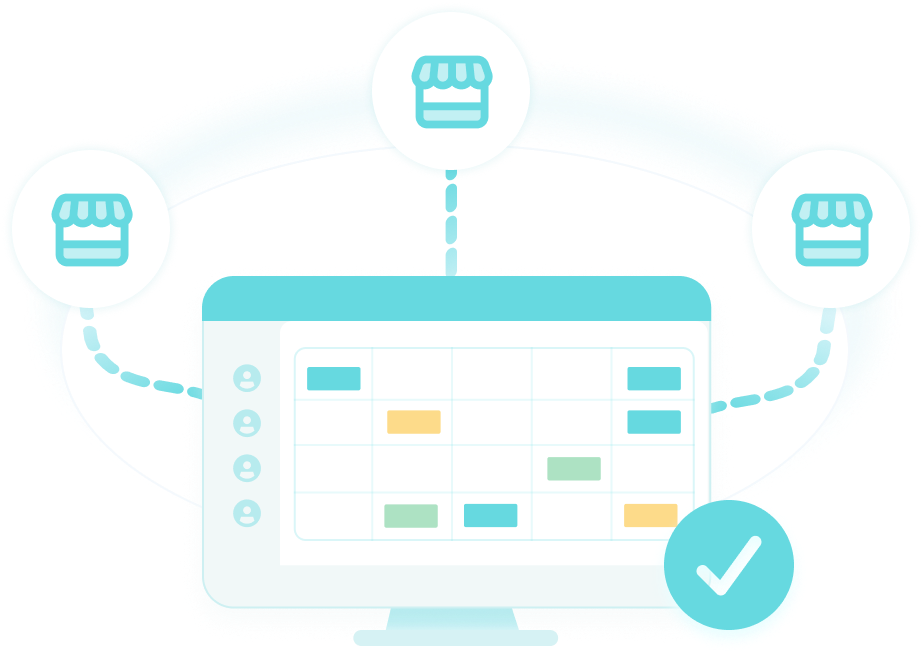 Multi location management illustration