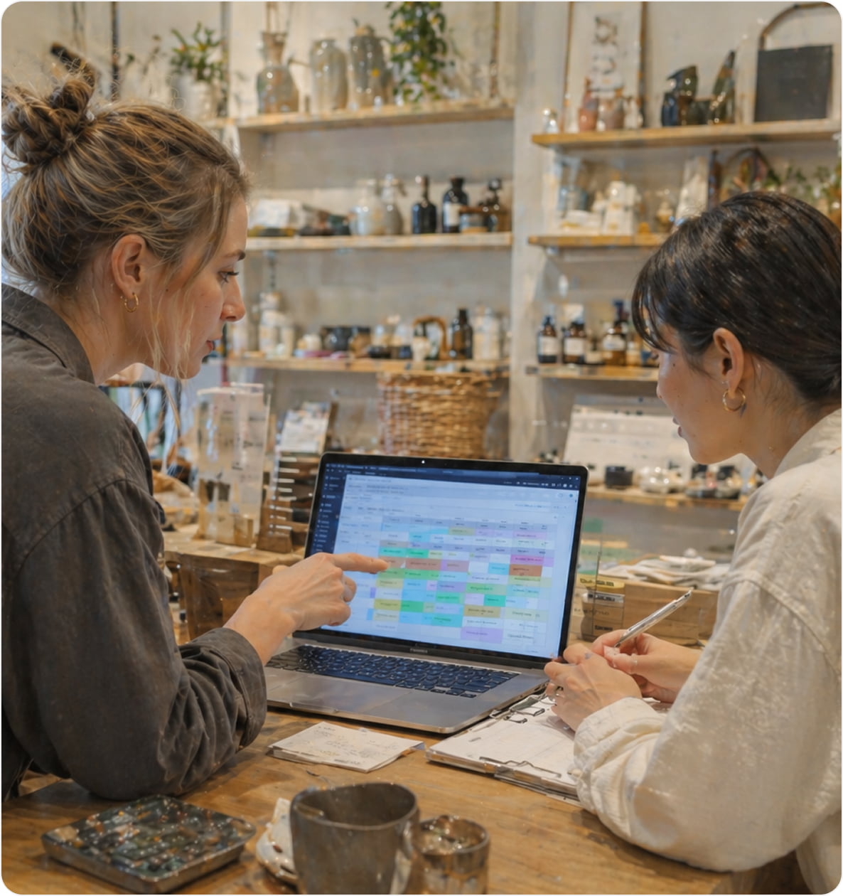 R-Shift shift management dashboard in use